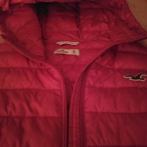 Red puffer vest jacket